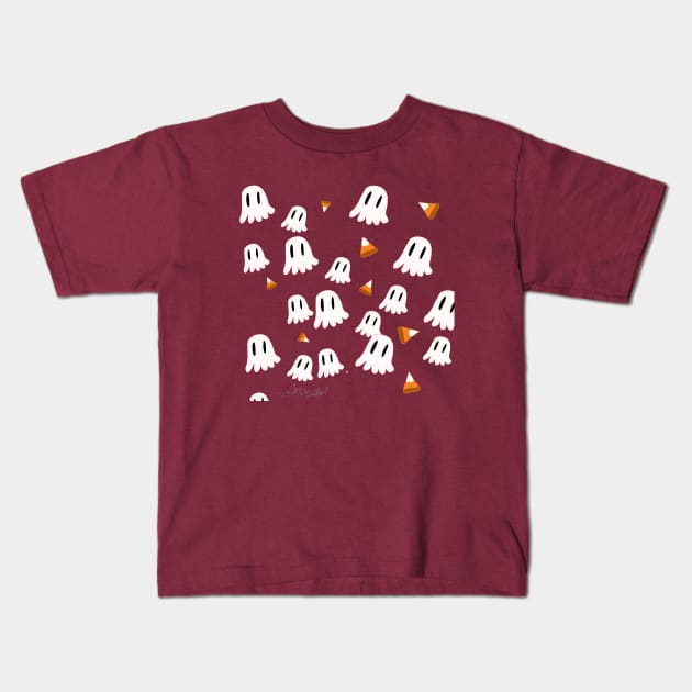 ghosts Kids T-Shirt by SketchMaster